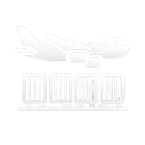 DALL E 2024 06 20 22.56.41 A white icon representing international air freight transport. The icon features a stylized image of an airplane with cargo containers with clean and removebg preview 1