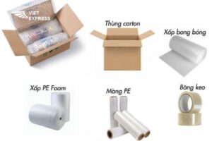 Các vật liệu cần thiết để chuẩn bị để đóng gói hàng hóa